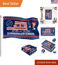 Classic 250th American Flag 3x5 Ft - Perfect for Independence Day Celebrations picture