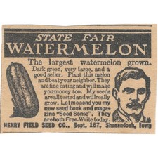 Henry Field Seed Co Shenandoah Iowa State Fair Watermelon 1923 Magazine Ad AE1-7 picture