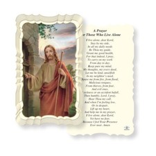 A Prayer for Those who Live Alone - Scalloped trim - Paperstock Holy Card picture