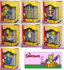 2001 Simpsons Lot of 7 CHRISTMAS ORNAMENTS Homer Marge Bart Wiggins Moe Ralph picture