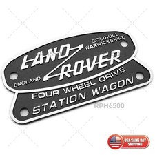 Land Rover Station Wagon Solihull Four Wheel Drive Liftgate Badge Emblem Medal picture
