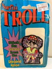 Vintage Norfin TROLL Pirate Troll Stick or Iron On PatchSealed 1992 picture