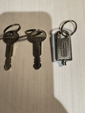 2001 Lincoln Town Car Original Keys (2) with Vintage Metal Key Return Tag picture