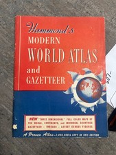 1956 Hammond’s New World Atlas and Gazetteer Book picture