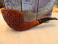 ESTATE PIPE  DON CARLOS, BROWN RUSTICATED,ITALY, SMOKE 1 OR 2 TIMES  ,USED picture