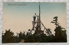 MUSEUM RARE c1907 Catskill Slide Mt. Observatory Postcard H.E. Dutcher Oliverea  picture