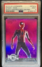 2018 UD Avengers Infinity War Spider-Man Precious Metal Gems Purple #IPMG4 PSA 9 picture