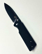 QSP Parrot V2 Folding Knife 3.25” D2 Steel Spear Point Blade Black G10 EDC NEW picture
