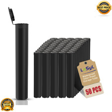 116mm Pre Roll Tubes 50 Pcs Waterproof Airtight Odor Sealing Smell Proof Black picture