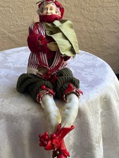 Wayne Kleski Christmas Jester Woodland Elf Shelf Sitter Doll picture