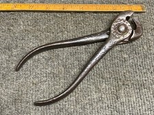 Antique Chain Breaking Pliers With Worn Patent Date USA 8” picture
