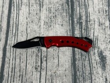 Rite Edge Folding Pocket Knife #210677-RD Black Blade Red Handle picture