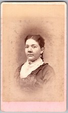 ANTIQUE CDV C. 1880s HENRY S. ALLEN GORGEOUS YOUNG LADY IN DRESS MANCHESTER VT. picture