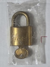 🔐 NEW Brass Herculock Padlock 🔒 800 Series AEP Logo USA Made WITH KEY 🔑 picture