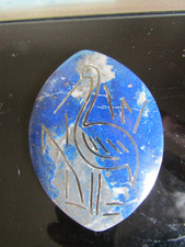 Lapis Lazuli 150mm polished slab display specimen Silver Bird Inlay OOAK picture