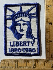 Vintage Statue Of Liberty 1886-1986 Centennial Iron On Patch Travel Souvenir picture