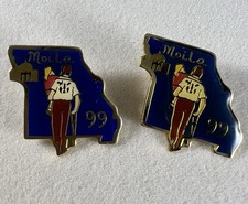 Vintage 1999 Moila Shrine Pins Pair Missouri Shriners Children Crutches Enamel picture