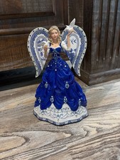 sparkling blue willow angel number 6907A picture