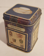 VINTAGE STYLE THEIERES TEA MINI CATCH-ALL TIN BOX CONTAINER RAISED DESIGN picture