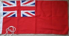 Sewn Red Ensign 1.25yd  Flag Rope & Toggle Made on MOD approved woven cloth picture