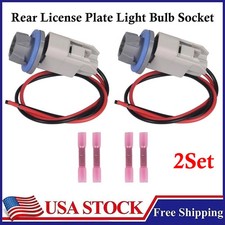 2 Set Rear License Plate Light Bulb Socket Wiring Harness Kit for Ford F-150 picture