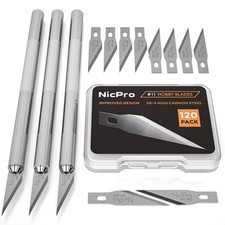 Nicpro 123 PCS Hobby Knife Set – Precision Carving & Craft Blades picture