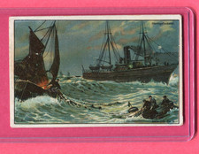 1910 GUTHERMANN'S COSMOS SOAP ADVERTIZING CARD SERIE 578 #3 FISHERMAN SHIPS picture