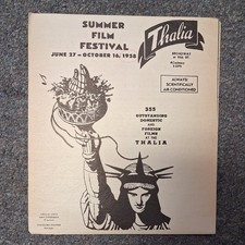 1958 Summer Film Festival Thalia New York Films Calendar Vintage picture