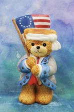 LF11 Enesco Lucy and Me Rigg Flag Bearer Bear American Americana USA  picture