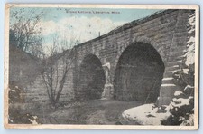 1918 Lewiston Minnesota MN Postcard Stone Arches Tunnel Road Scenic View Posted picture
