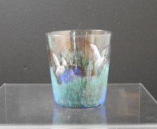 Vintage Hand Painted Duck Scene Glass Tumbler About 3 1/4