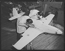 Inglewood California 1940s North American Aviation Model Shop Two Men picture