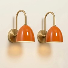 Wall Sconce, Brushed Brass, Wall Light, Mid Century Modern Lamp Halloween Gift picture