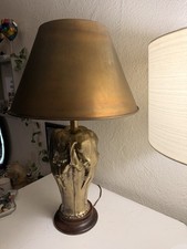 Rare Vintage Frederick Cooper “Tyndale” Brass ELEPHANT LAMP– HEAVY Brass Shade picture