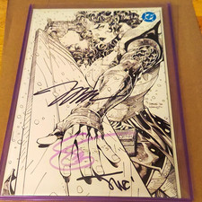 SIGNED 3X Absolute Wonder Woman #22 B&W Variant Virgin Snyder/Lee/Sinclair w COA picture