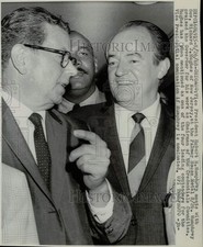 1968 Press Photo Hubert H. Humphrey & Richard J. Hughes in Chicago - lry12144 picture