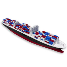 10-Inch Modern Container Ship Model – Cargo Vessel Replica - Supply Chain picture