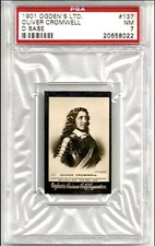 1901 LORD OLIVER CROMWELL PSA 7 **ULTRA RARE** OGDENS (124 Year) *SUPER TOUGH* picture