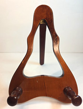 Vintage Van Hygan & Smythe Wood Art Easel Plate Display Stand Walnut 7.5