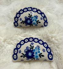 Unikat Vena Handmade Hand Painted Ceramic Floral pierogi salt pepper shaker  picture