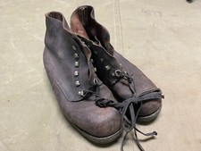 WWII GERMAN M1943 MOUNTAINEER BOOTS LOW BOOTS- SIZE 10, POST WAR SWEDISH MADE picture