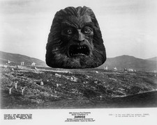 The giant flying stone head Zardoz a scene from John Boorman's 1974- Old Photo picture