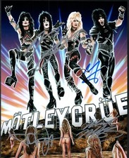 Motley Crue Autographed Original 8x10 Photo LOA TTM picture