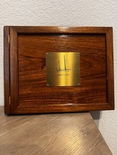 Weems & Plath Teak Wood Ship’s Log Book Cover Nautical Decor Sailboat Edition picture