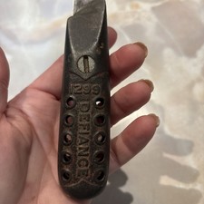 Set 2 Vintage Stanley Defiance No. 1299 Cast Iron Utility Knife Fixed Blade picture