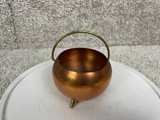 Coppercraft Guild Cape Cod Kettle Cauldron Planter Pot w/ Swinging Handle Footed picture