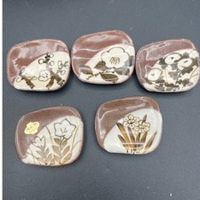 Kiyomizu yaki ware,5pcs Chopstick rest, ceramic, Kyoto ware, handmade picture