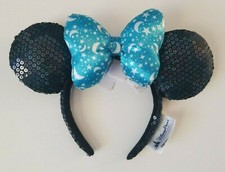NWT Disneyland WDW 2017 Minnie Mouse Moon and Stars sequin headband Ears picture