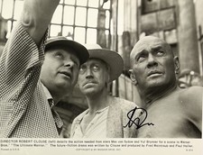 Yul Brynner - Signed Autograph “The Ultimate Warrior” (1975) Promo Photo picture