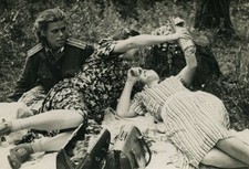 50's Pretty young women couple above to kiss lesbian int vintage photo picture